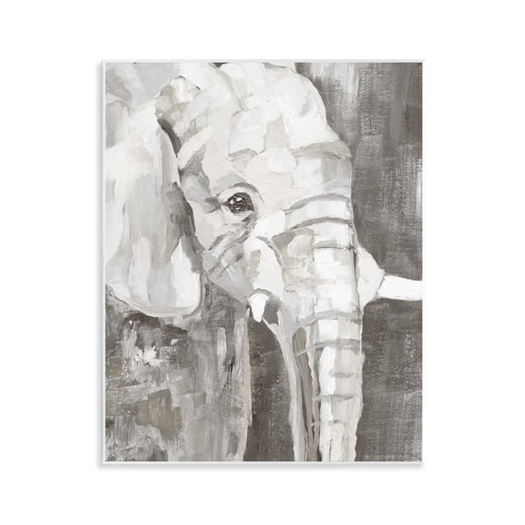 Stupell Industries Rustic Abstract Elephant Animals Painting Unframed Art Print Wall Art, 11 x 14