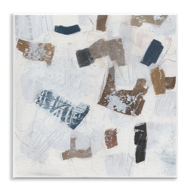 Stupell Industries Rustic Abstract Forms Abstract Painting Unframed Art Print Wall Art, 12 x 12