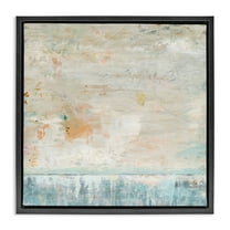 Stupell Industries Rustic Abstract Paint Strokes Abstract Painting Black Floater Framed Canvas Art Print Wall Art, 18 x 18