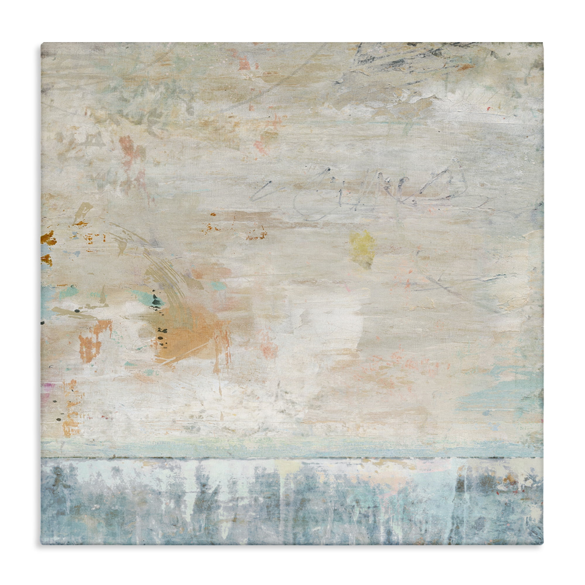 Stupell Industries Rustic Abstract Paint Strokes Abstract Painting Gallery Wrapped Canvas Art Print Wall Art, 36 x 36