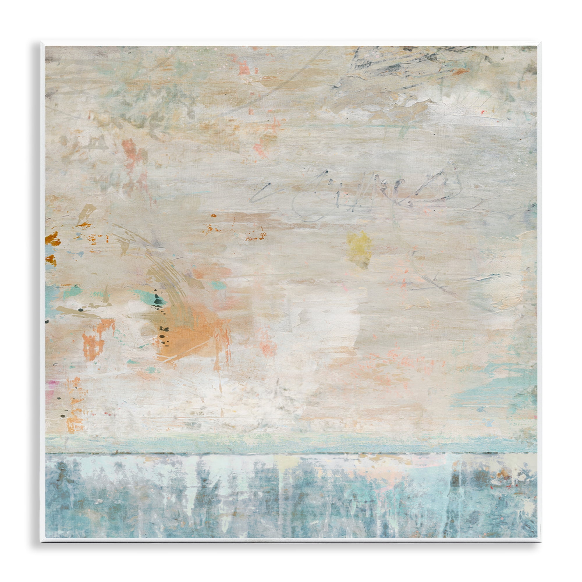 Stupell Industries Rustic Abstract Paint Strokes Abstract Painting Unframed Art Print Wall Art, 12 x 12