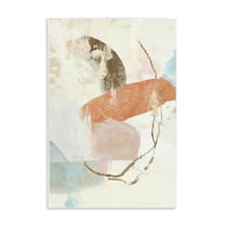 Stupell Industries Rustic Abstract with Orange Accent Abstract Painting Unframed Art Print Wall Art, 10 x 15