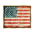 thumbnail image 1 of Stupell Industries Rustic American Flag Town & City Painting Gold Floater Framed Art Print Wall Art, 21 x 17, 1 of 9