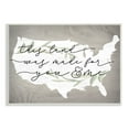 thumbnail image 1 of Stupell Industries Rustic Americana Cursive Typography Quote USA Map Wood Wall Art, 19 x 13, Design by Lil' Rue, 1 of 5