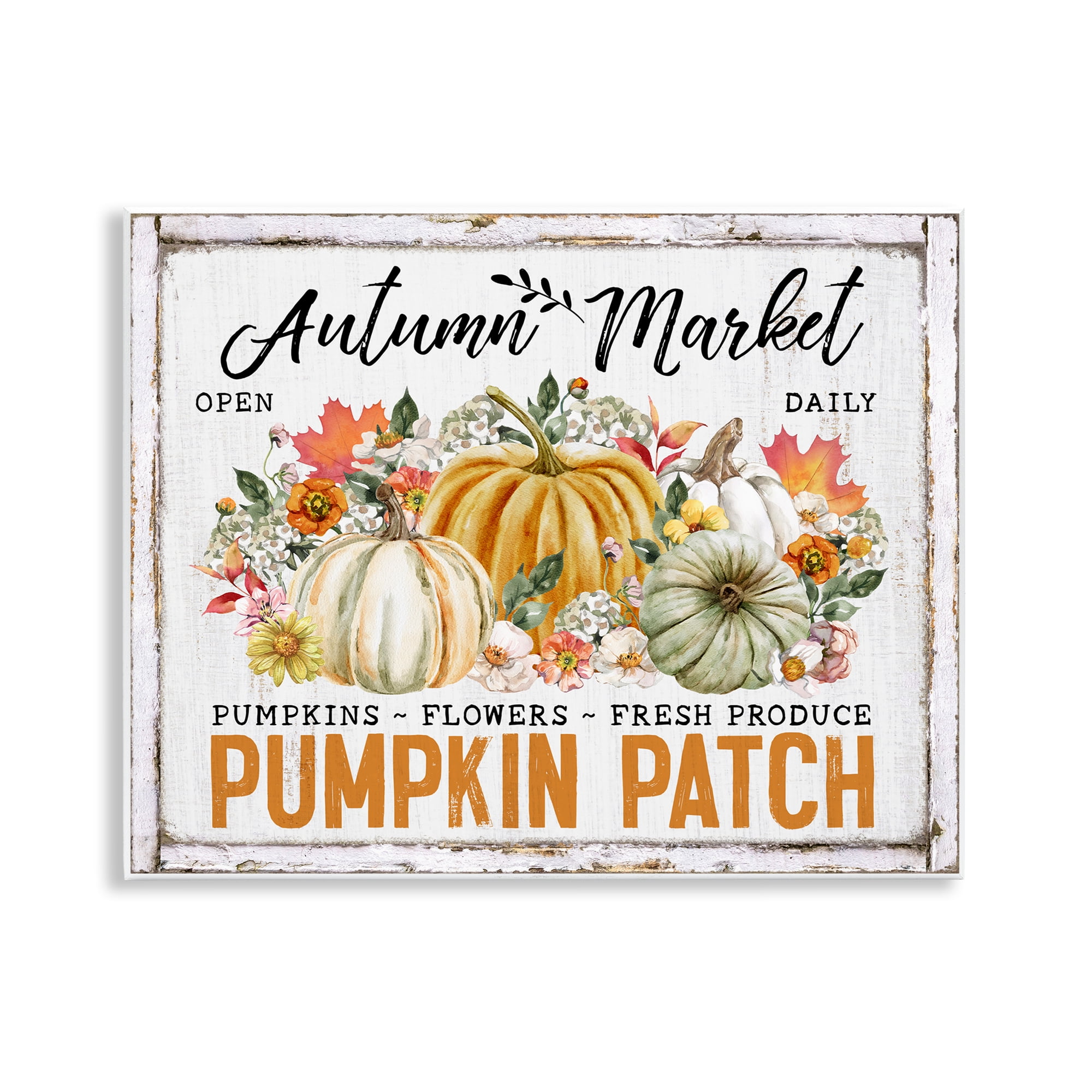 Stupell Industries Rustic Autumn Market Holiday Painting Unframed Art Prints Wall Art, 14 x 11
