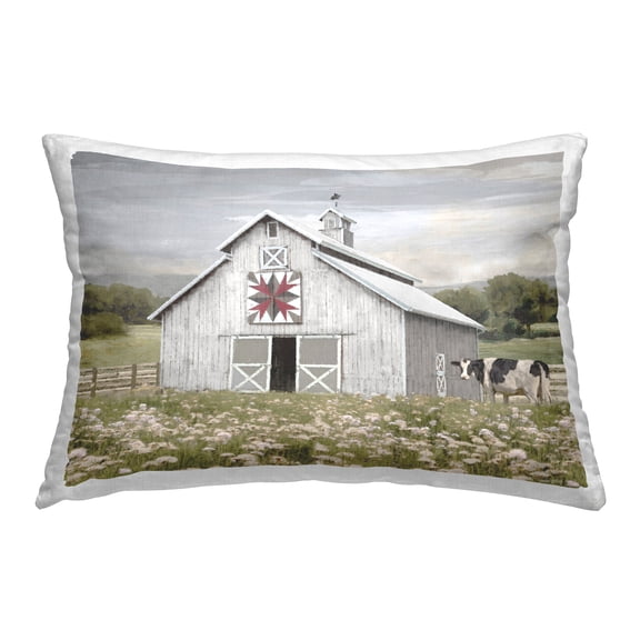 Stupell Industries Rustic Barn Meadow Decorative Printed Throw Pillow Design by Amber Sterling.