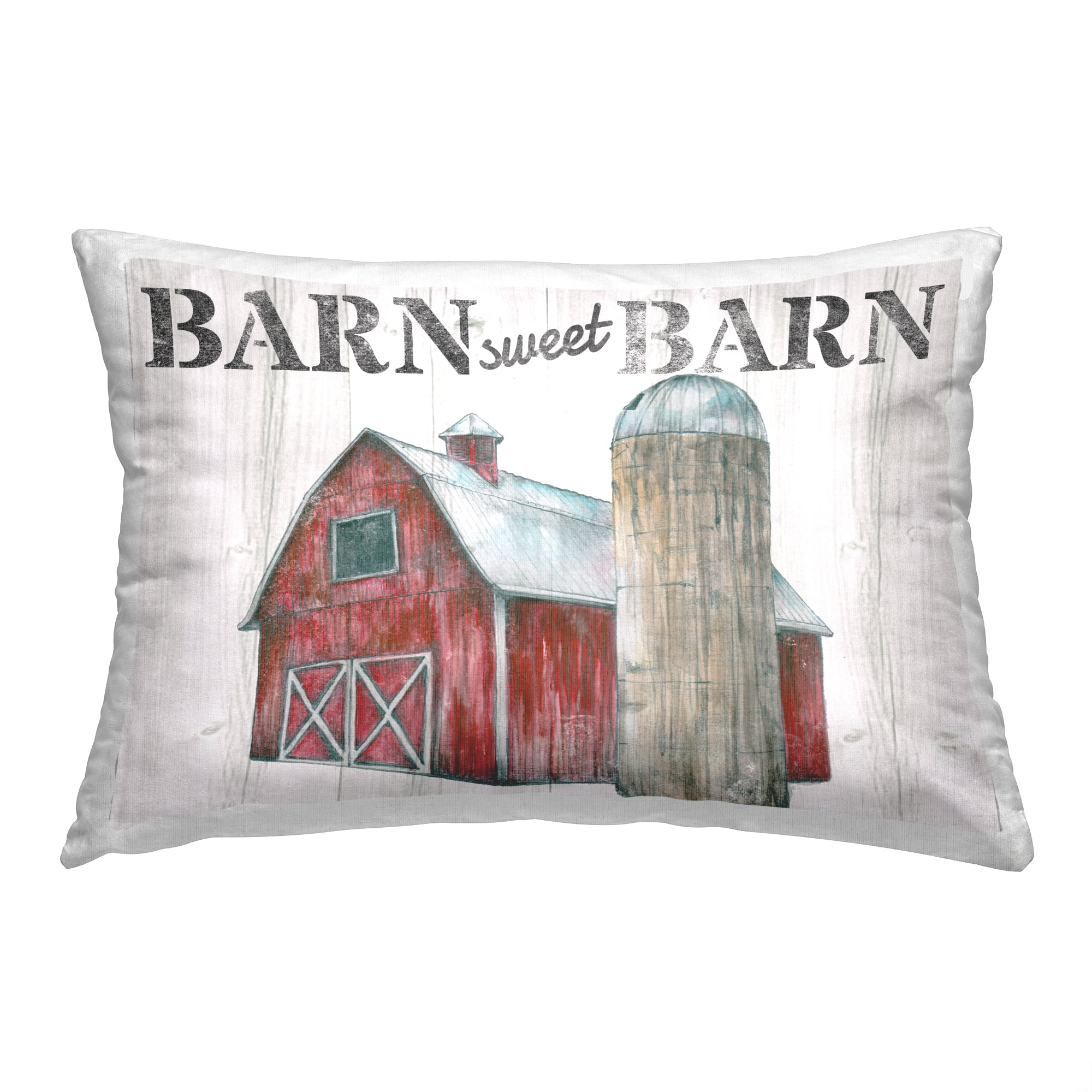 Stupell Industries Rustic Barn Phrase Decorative Printed Throw Pillow, 14 x 20