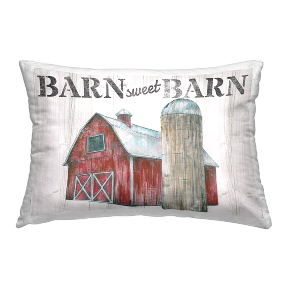 Stupell Industries Rustic Barn Phrase Decorative Printed Throw Pillow, 14 x 20
