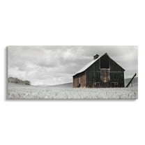 Stupell Industries Rustic Barn Scene Landscape Photography Gallery Wrapped Canvas Art Print Wall Art, 24 x 10