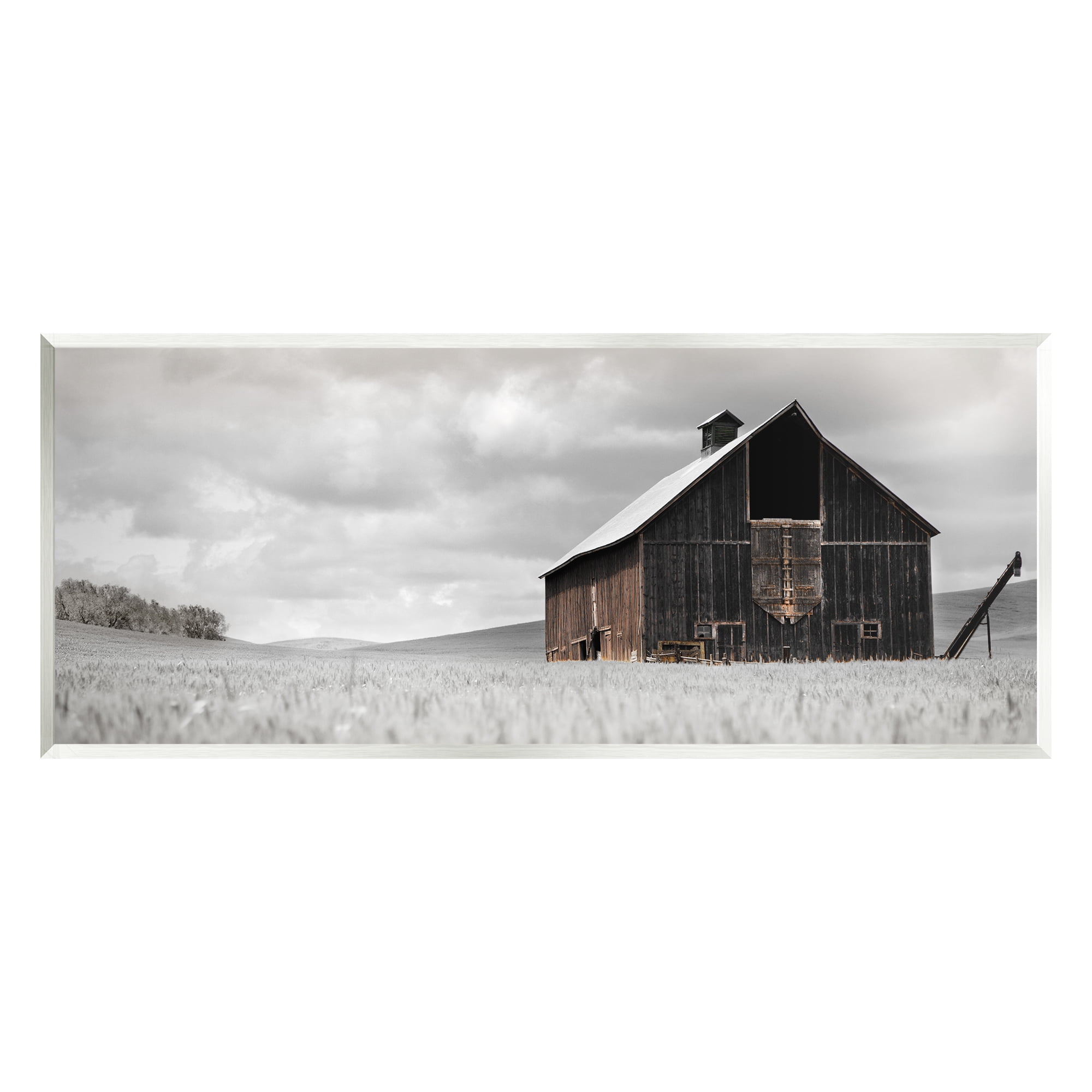 Stupell Industries Rustic Barn Scene Landscape Photography Unframed Art Print Wall Art, 17 x 7