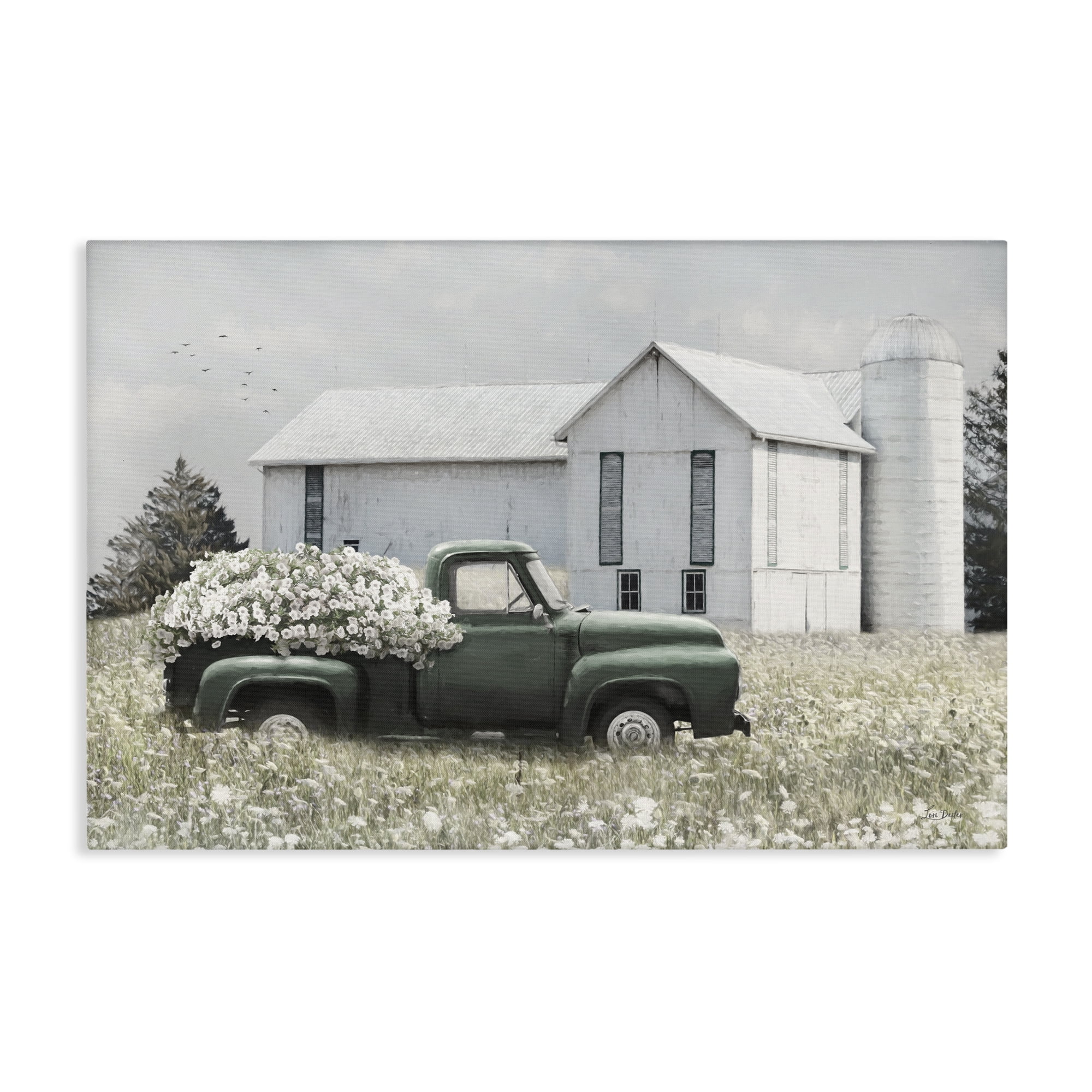 Stupell Industries Rustic Barn & Truck Plants & Flowers Photography Wrapped Canvas Art Print Wall Art, 24 x 16
