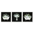 thumbnail image 1 of Stupell Industries Rustic Bathroom Florals Botanical & Floral Painting Gray Framed Art Print Wall Art, 17 x 17, Set of 3, 1 of 10