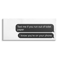 Stupell Industries Rustic Bathroom Humor Graphic Art Gallery Wrapped Canvas Print Wall Art, Design by Daphne Polselli