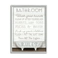 thumbnail image 1 of Stupell Industries Rustic Bathroom Rules Tub Typography Painting Gray Framed Art Print Wall Art, 16 x 20, 1 of 9