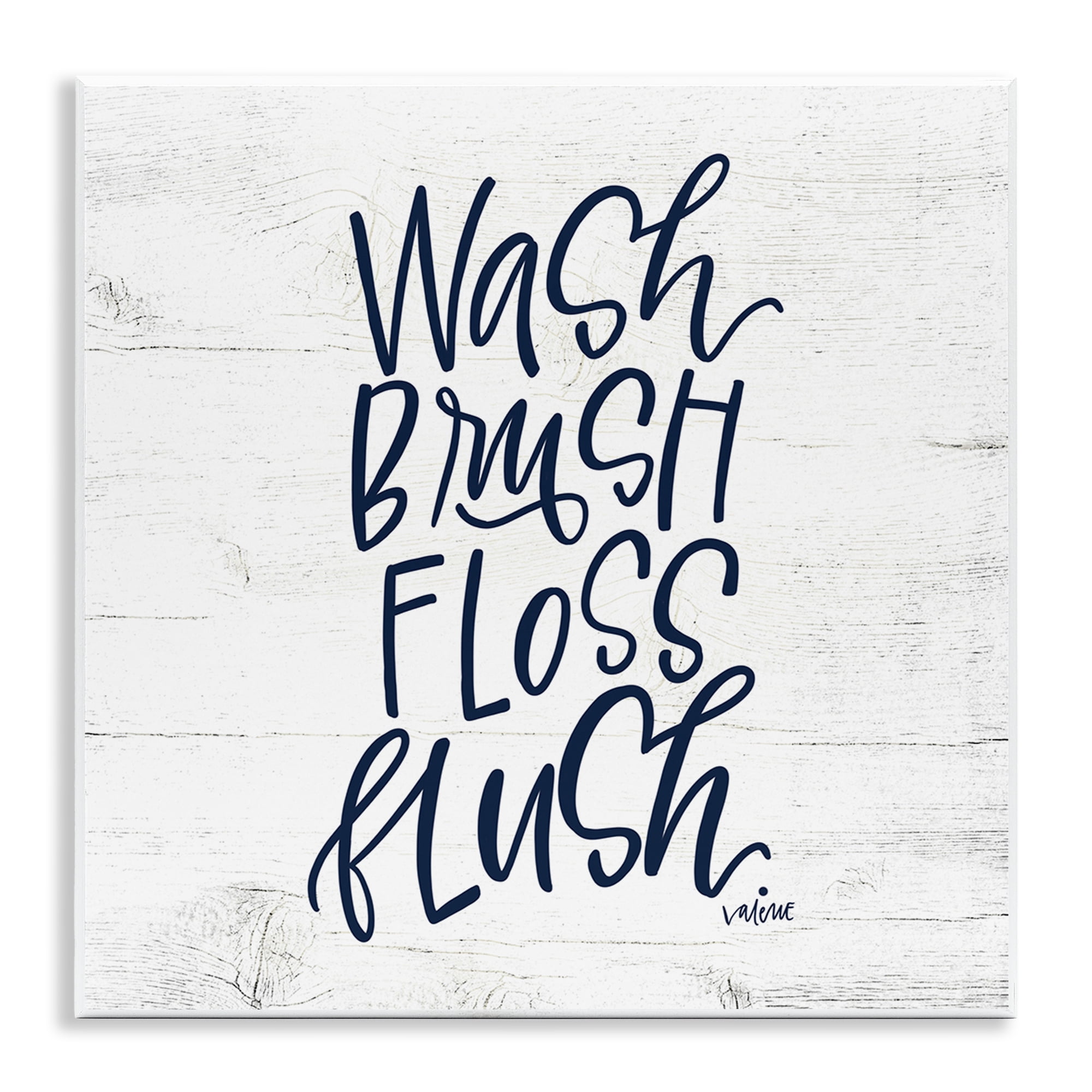 Stupell Industries Rustic Bathroom Rules Typography Painting Unframed Art Print Wall Art, 12 x 12