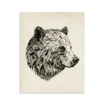 Stupell Industries Rustic Bear Drawing Animals & Insects Drawing Unframed Art Print Wall Art, 11 x 14