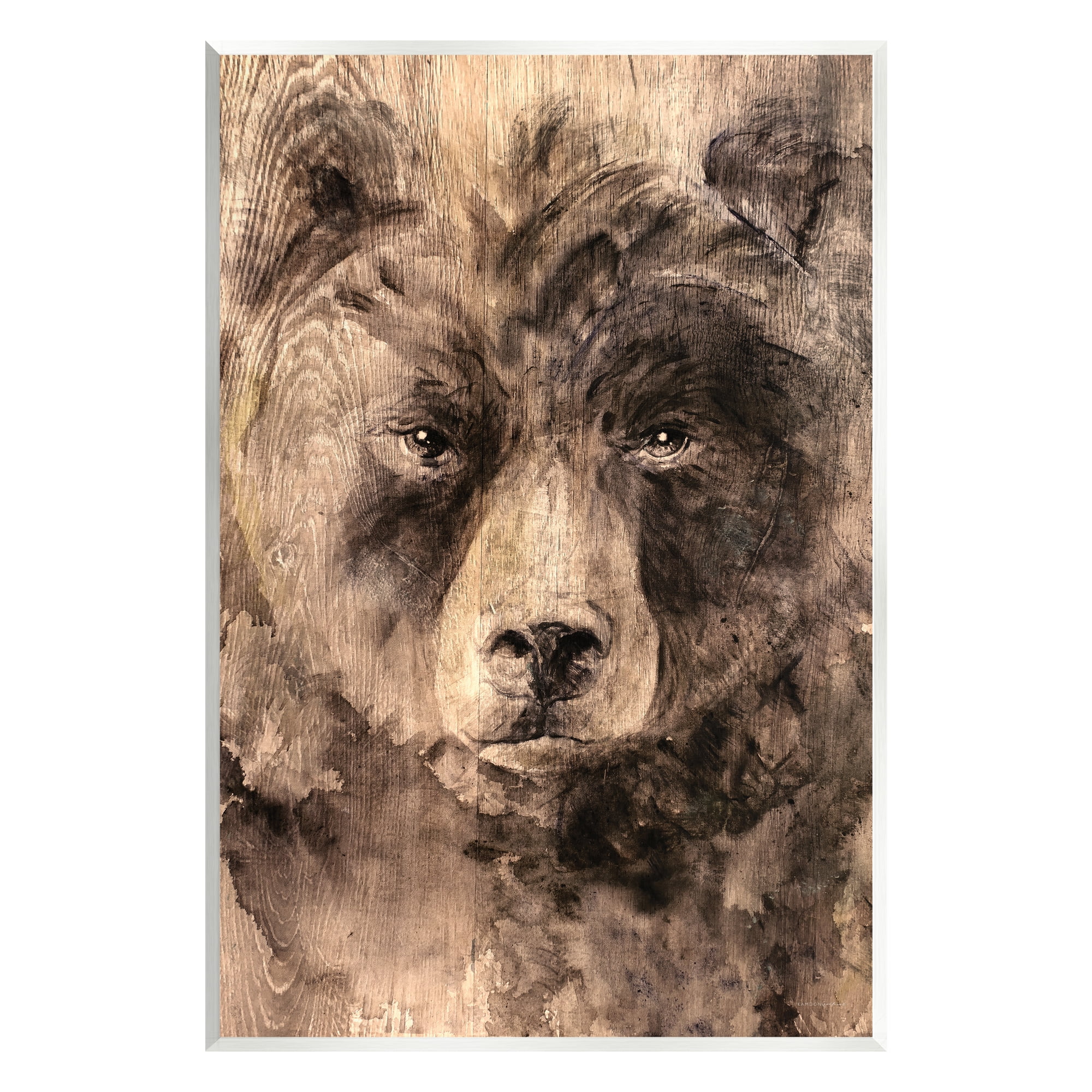 Stupell Industries Rustic Bear Portrait Animals & Insects Painting Unframed Art Print Wall Art, 10 x 15