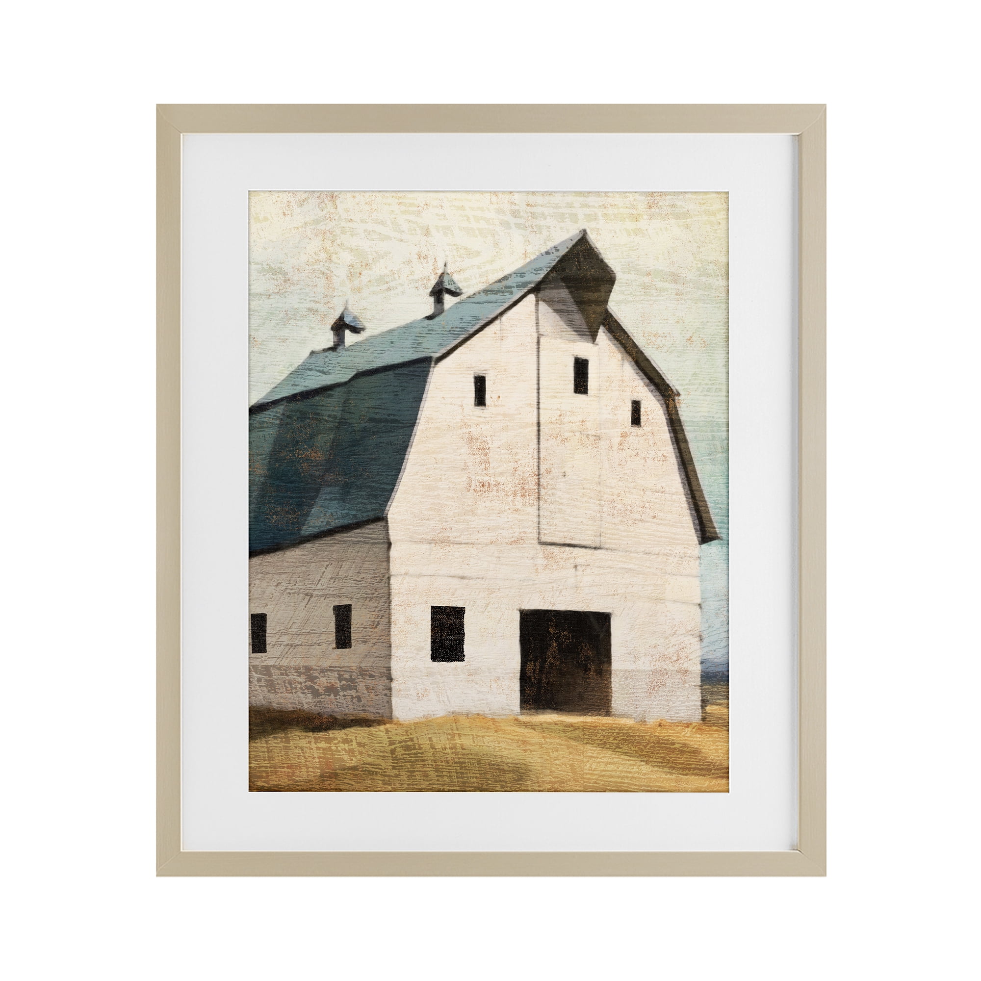 Stupell Industries Rustic Big Barn Blue Birch Framed Print Under Glass, design by Susan Jill