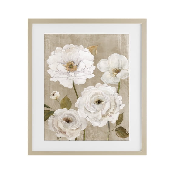 Stupell Industries French Country Rustic Blooms in White Birch Framed Print Under Glass, 17 x 21, by Carol Robinson