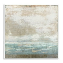 Stupell Industries Rustic Blue Beige Ombre Abstract Painting Unframed Art Print Wall Art, 12 x 12
