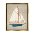 thumbnail image 1 of Stupell Industries Rustic Blue Sailboat Transportation Painting Gold Floater Framed Canvas Art Print Wall Art, 17 x 21, 1 of 10