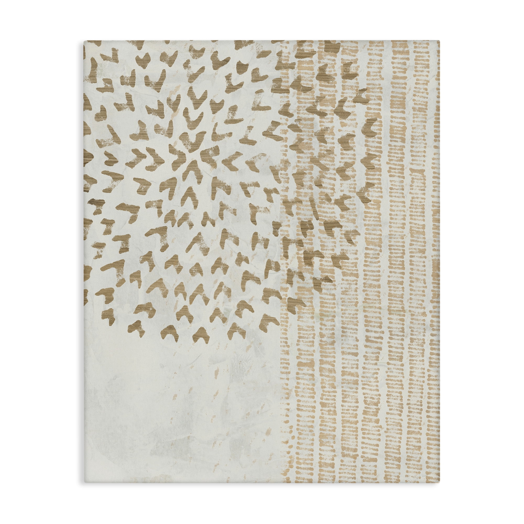 Stupell Industries Rustic Bohemian Patterns Abstract Painting Gallery Wrapped Canvas Art Print Wall Art, 36 x 48