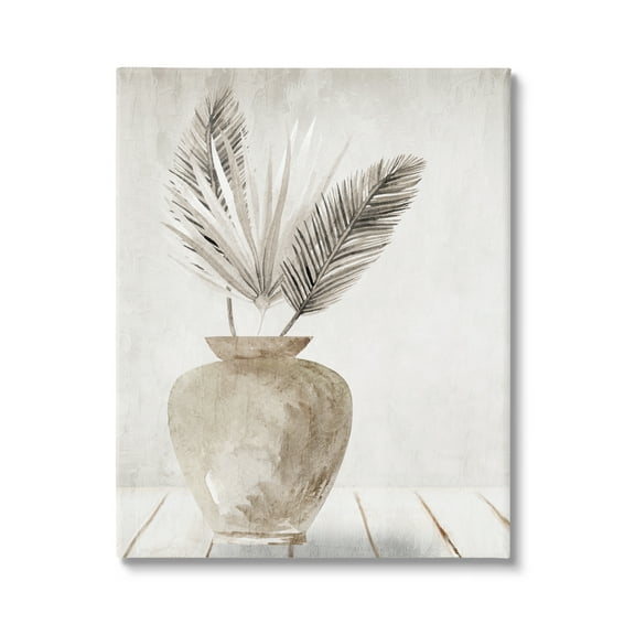 Stupell Industries Rustic Botanical Fronds Botanical & Floral Painting Gallery Wrapped Canvas Art Print Wall Art, 16 x 20