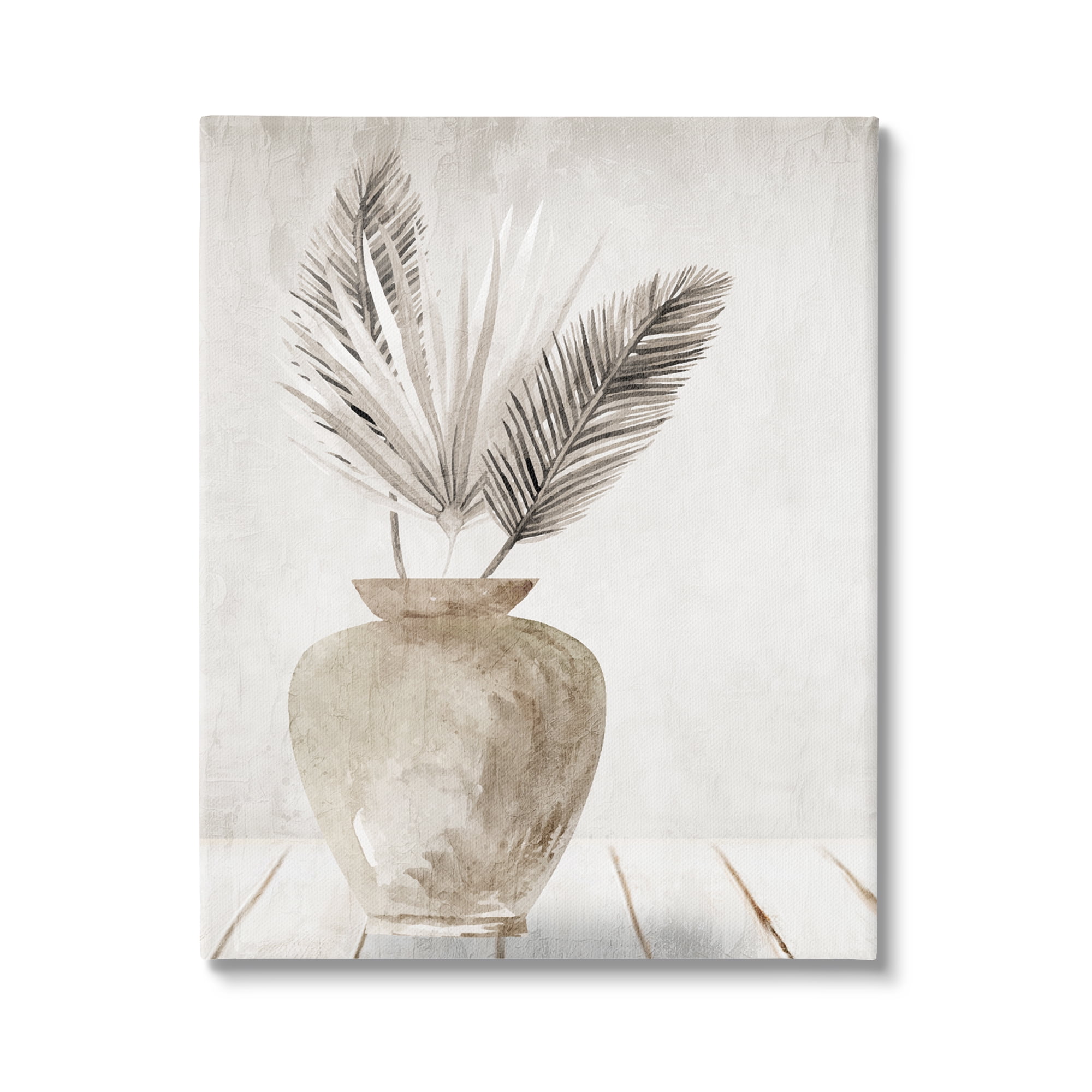 Stupell Industries Rustic Botanical Fronds Botanical & Floral Painting Gallery Wrapped Canvas Art Print Wall Art, 36 x 48
