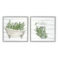 thumbnail image 1 of Stupell Industries Rustic Botanical Herbs Bathroom Sink Bathtub Ferns Framed Wall Art, 24 x 24, Design by Kim Allen, 1 of 5