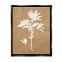 Stupell Industries Rustic Botanical Shape Botanical & Floral Painting Black Floater Framed Canvas Art Print Wall Art, 17 x 21