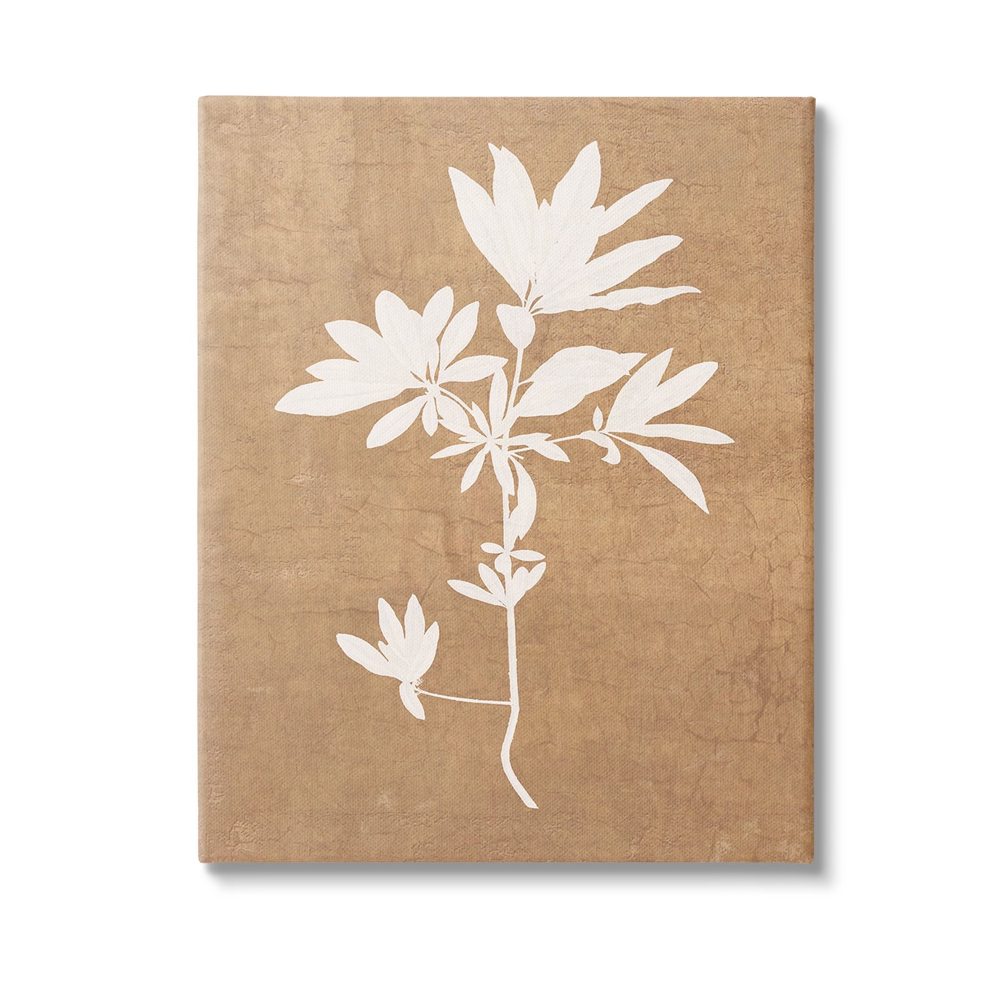 Stupell Industries Rustic Botanical Shape Botanical & Floral Painting Gallery Wrapped Canvas Art Print Wall Art, 16 x 20