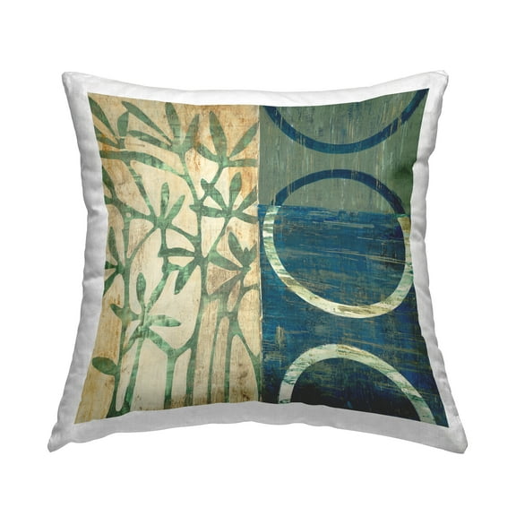 Stupell Industries Rustic Botanical Sprigs Abstraction Square Decorative Printed Throw Pillow, 18 x 18