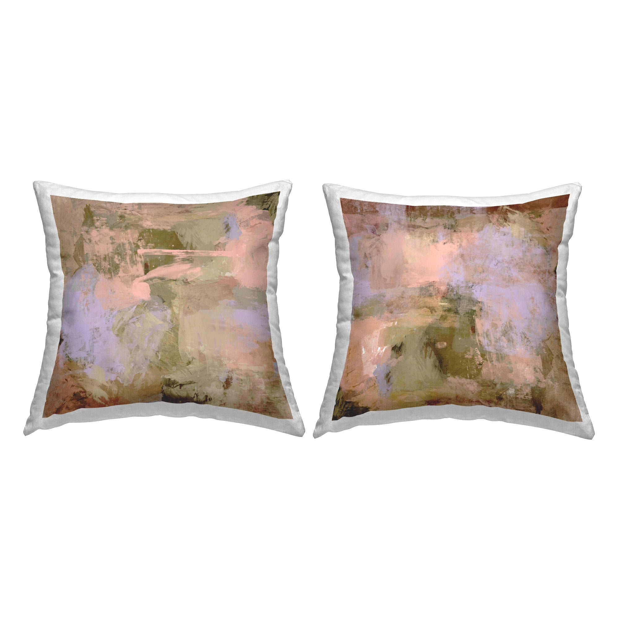 Stupell Industries Rustic Brown Hue Abstract Decorative Printed Throw Pillow Design by Hayley Michelle.