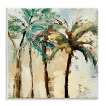 Stupell Industries Rustic Brushed Palm Trees Botanical & Floral Painting Unframed Art Print Wall Art, 12 x 12
