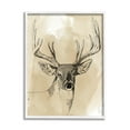 thumbnail image 1 of Stupell Industries Rustic Buck Illustration Wilderness Animals Watercolor Pattern, 24 x 30, Design by Grace Popp, 1 of 7