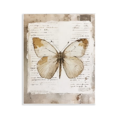 Stupell Industries Rustic Butterfly Collage Animals Painting Unframed Art Print Wall Art, 11 x 14
