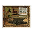 thumbnail image 1 of Stupell Industries Rustic Cabin with Border Animals & Insects Painting White Framed Art Print Wall Art, 14 x 11, 1 of 10