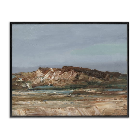 Stupell Industries Rustic Canyon Abstraction Landscape & Nature Painting Black Framed Art Print Wall Art, 14 x 11