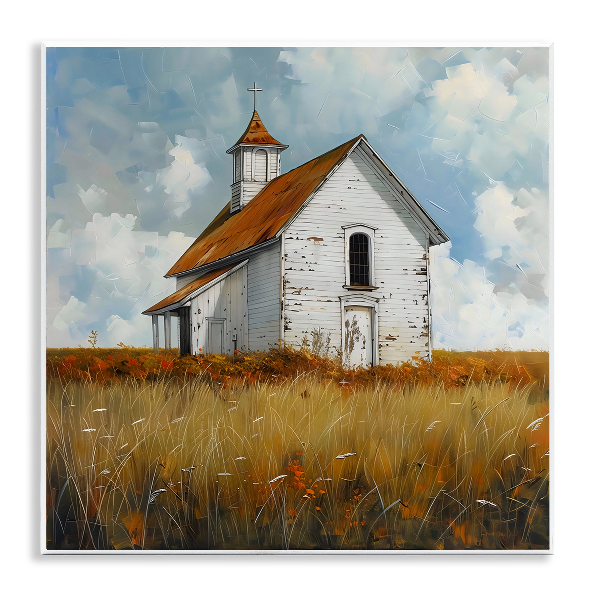 Stupell Industries Rustic Church in Field Wall Plaque Art, design by Creative Studio