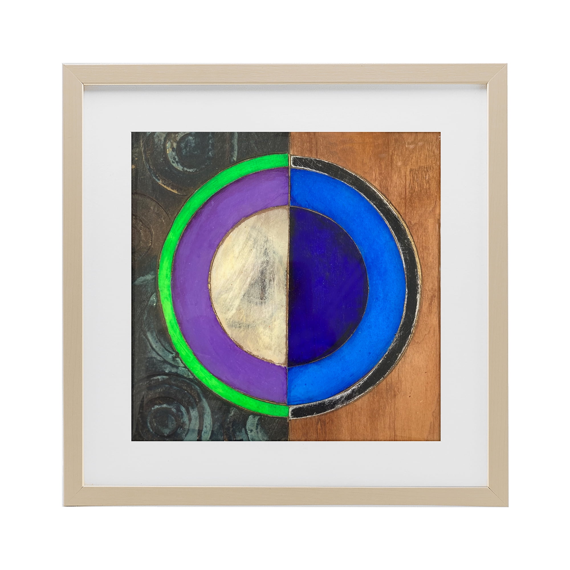 Stupell Industries Rustic Circular Balance Birch Framed Print Under Glass, design by Matthew Finger