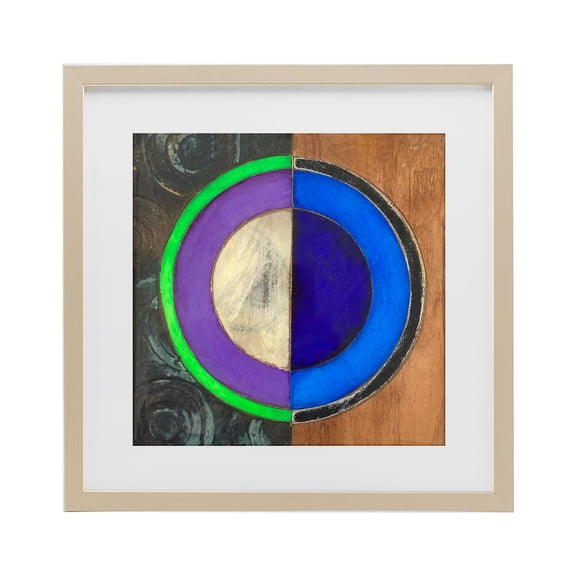 Stupell Industries Rustic Circular Balance Birch Framed Print Under Glass, design by Matthew Finger
