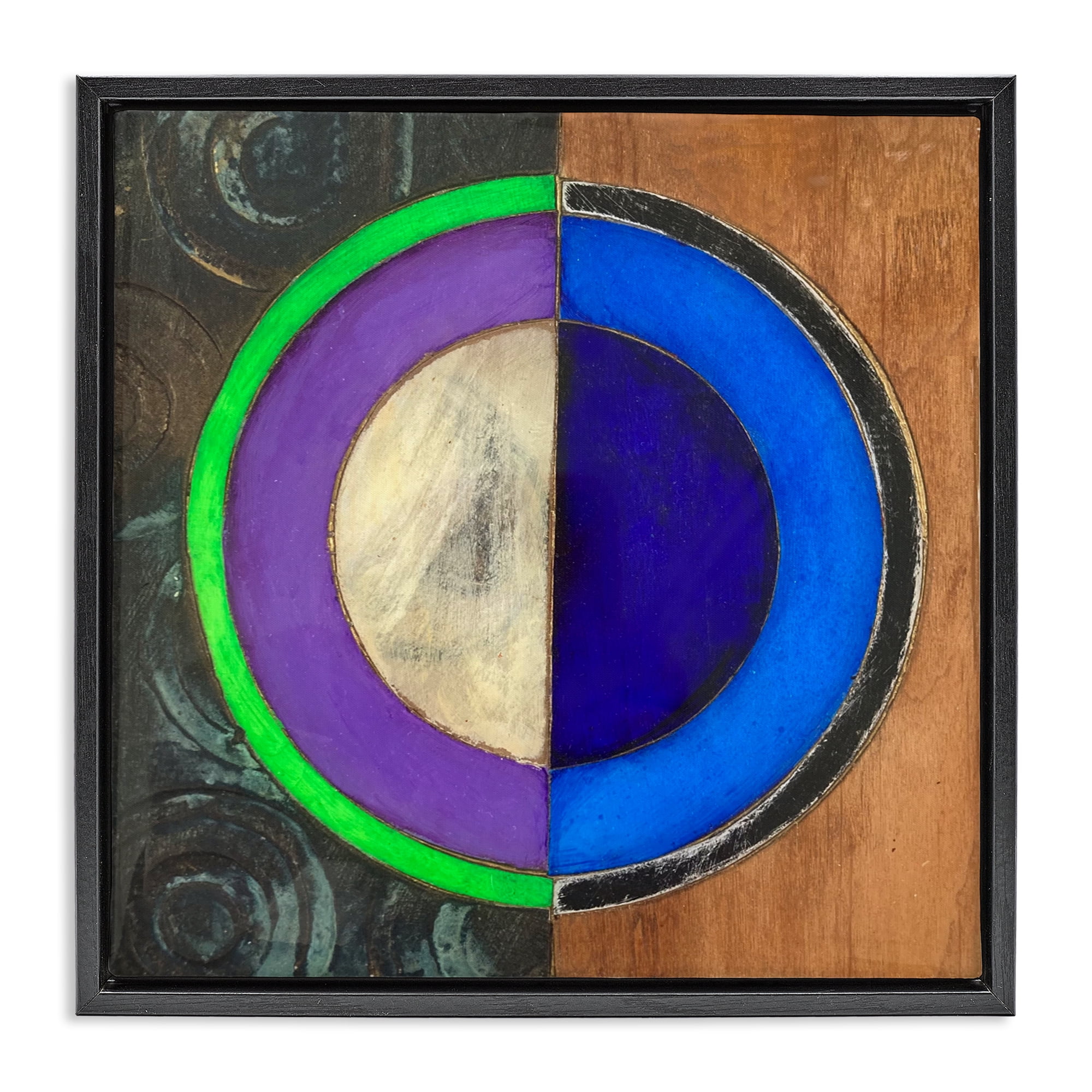 Stupell Industries Rustic Circular Balance Black Framed Floater Canvas Wall Art, design by Matthew Finger