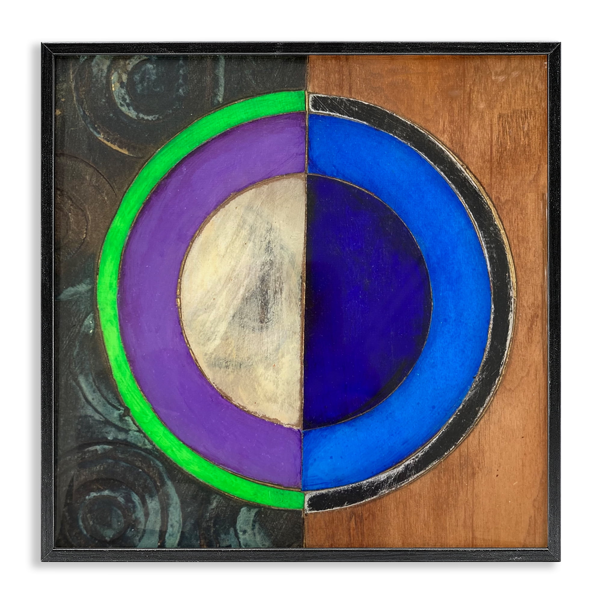 Stupell Industries Rustic Circular Balance Black Framed Giclee Art, design by Matthew Finger