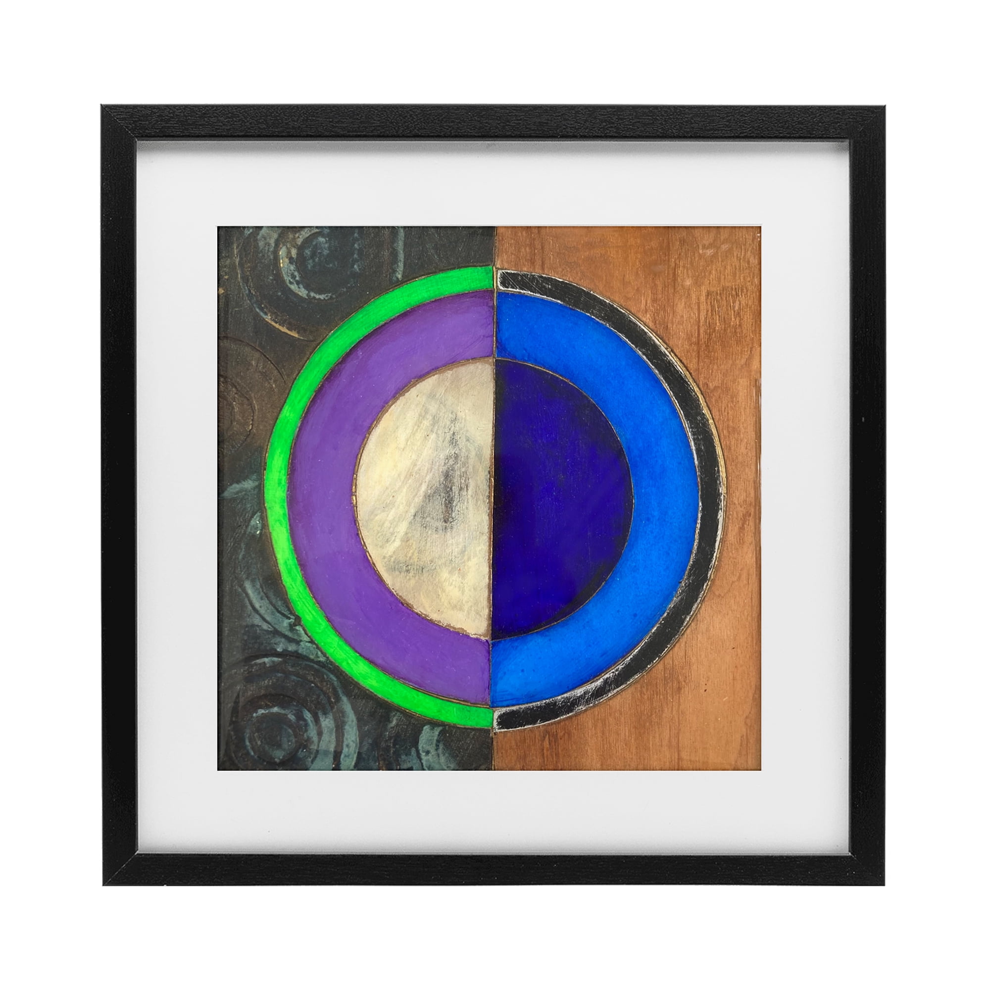 Stupell Industries Rustic Circular Balance Black Framed Print Under Glass, design by Matthew Finger