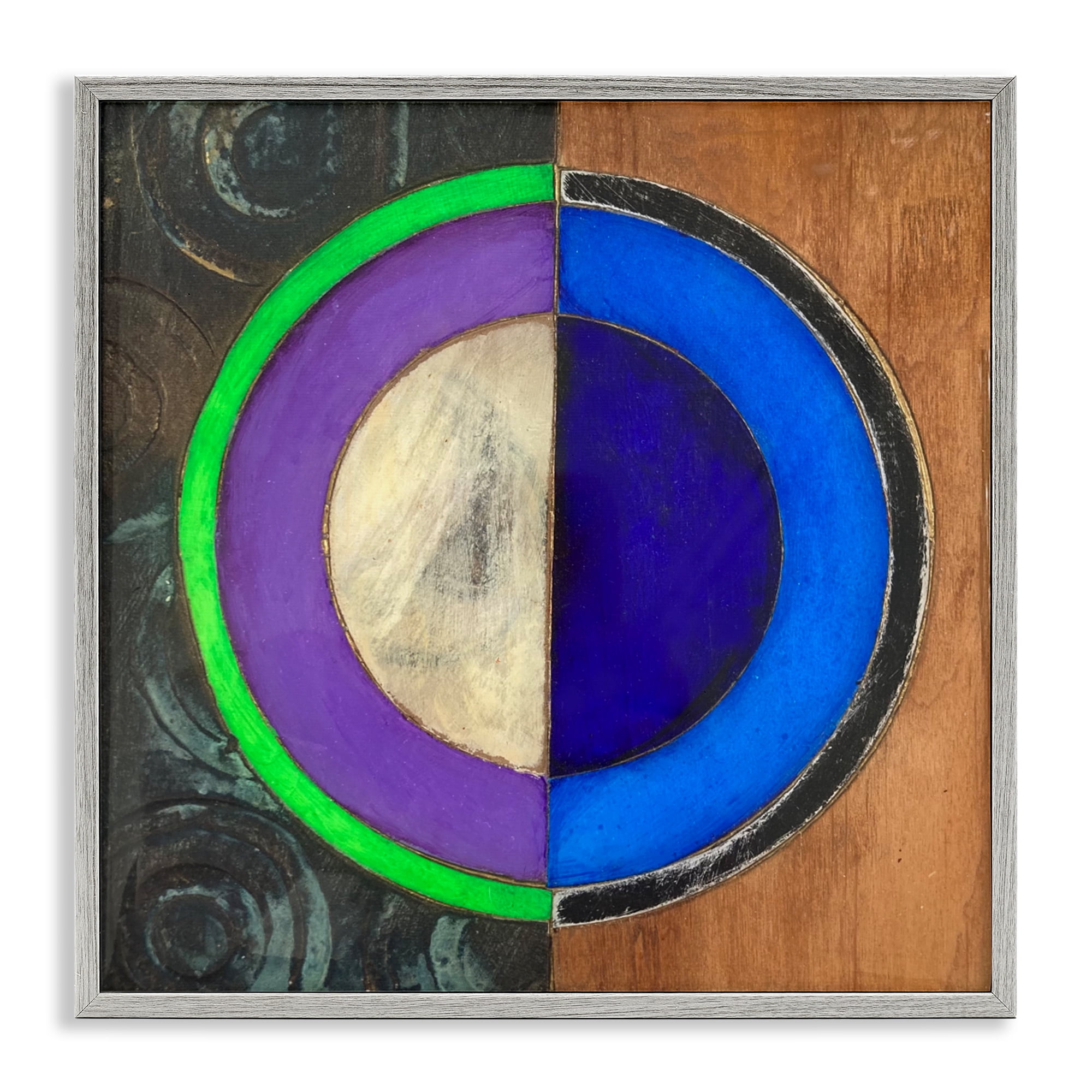 Stupell Industries Rustic Circular Balance Gray Framed Giclee Art, design by Matthew Finger