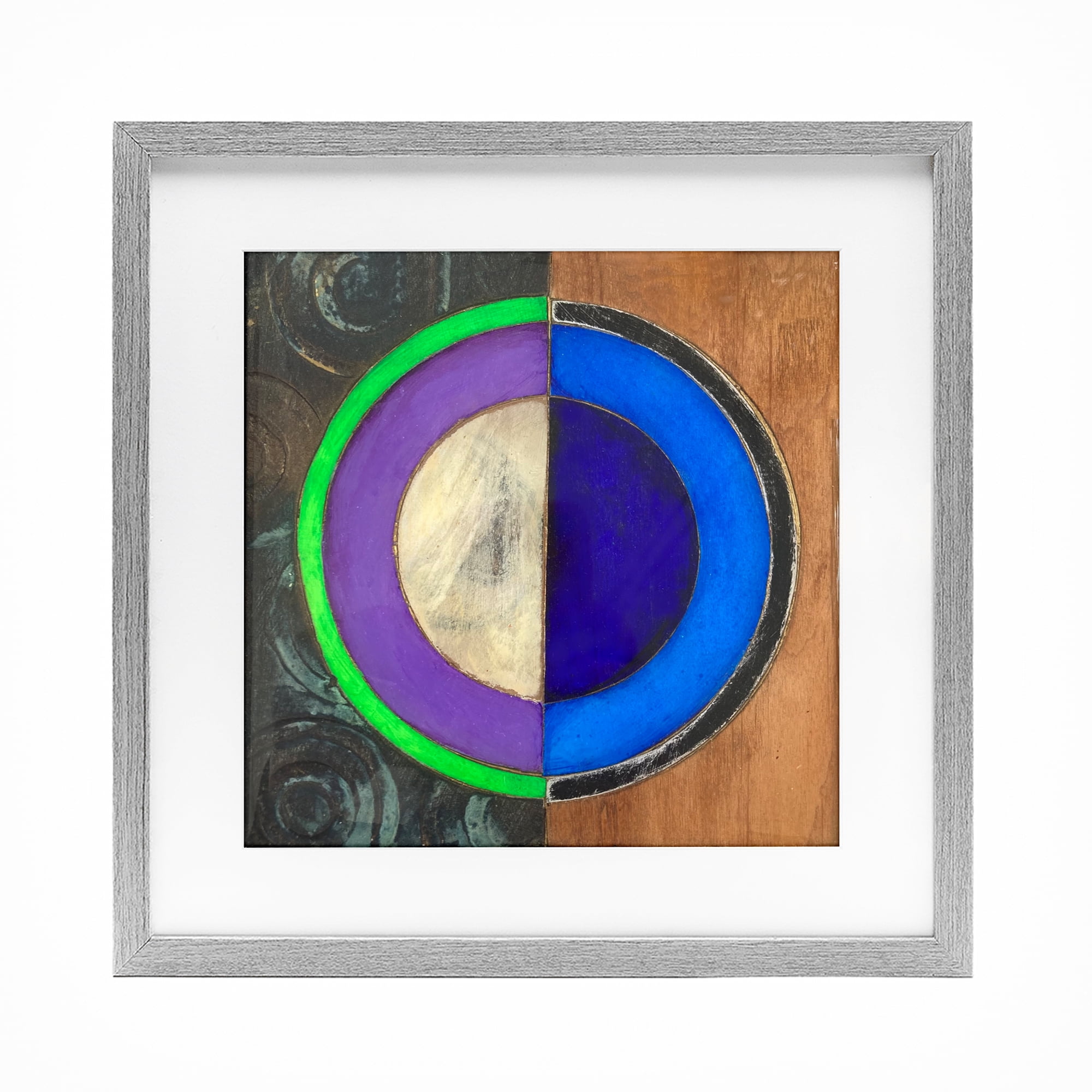 Stupell Industries Rustic Circular Balance Gray Framed Print Under Glass, design by Matthew Finger