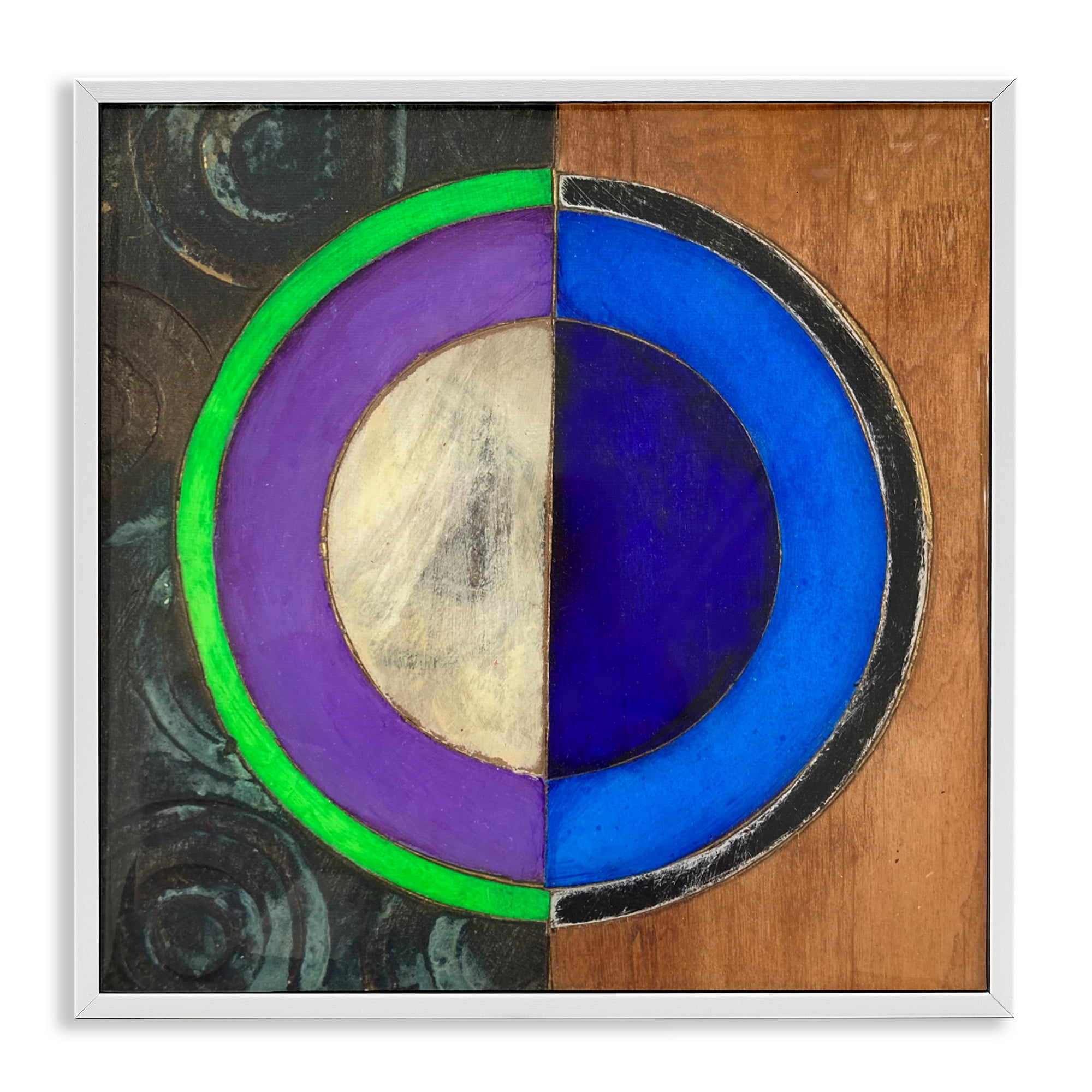 Stupell Industries Rustic Circular Balance White Framed Giclee Art, design by Matthew Finger