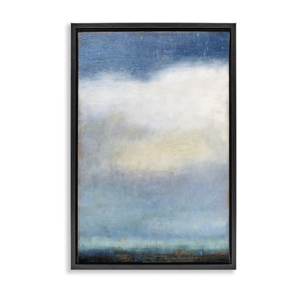 Stupell Industries Rustic Clouds Landscape Landscape Painting Black Floater Framed Art Print Wall Art, 17 x 25