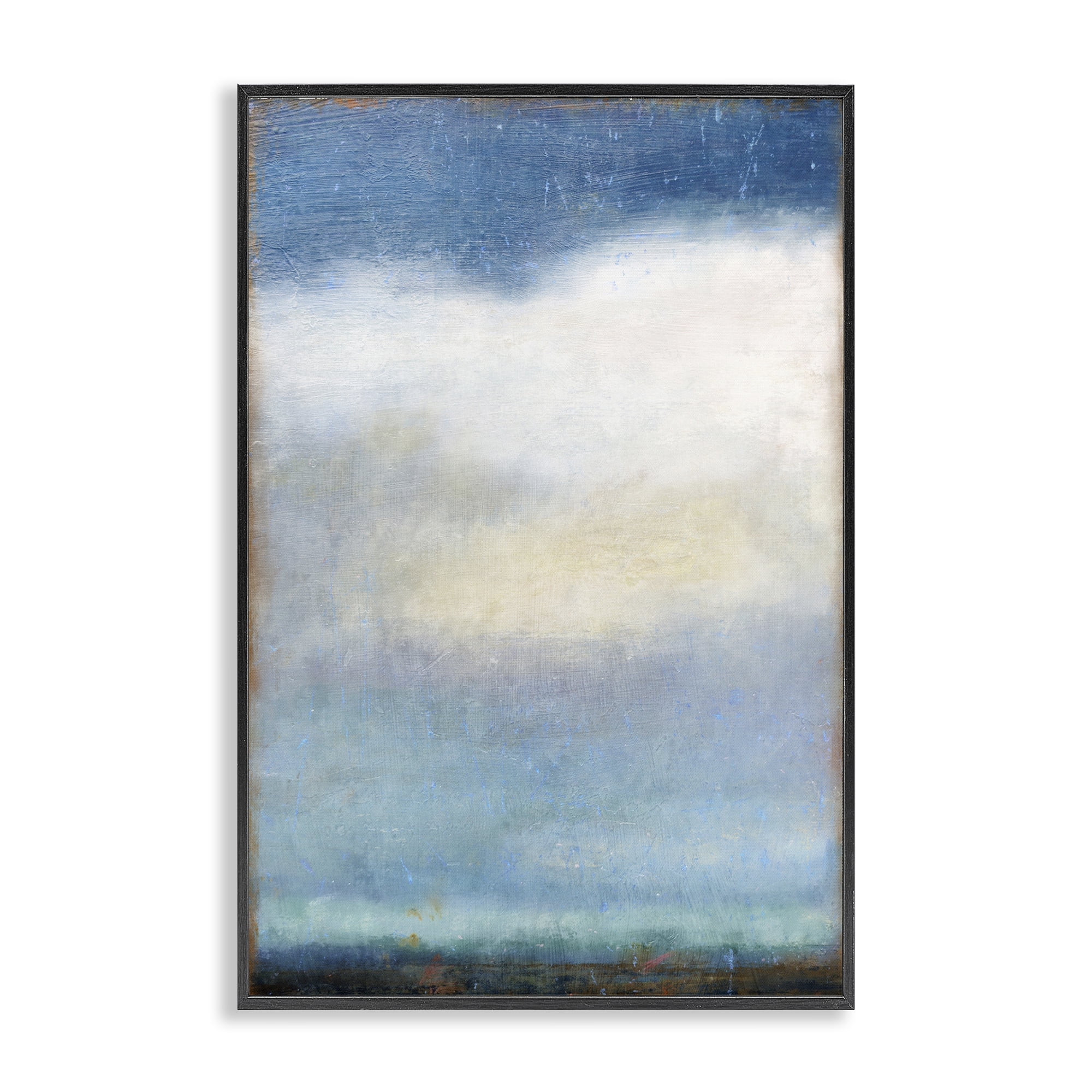 Stupell Industries Rustic Clouds Landscape Landscape Painting Black Framed Art Print Wall Art, 16 x 24