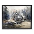 thumbnail image 1 of Stupell Industries Farmhouse Rustic Cottage Among the Trees Black Floating Frame Canvas Art, 21 x 17, by Franklyn Gregory, 1 of 8